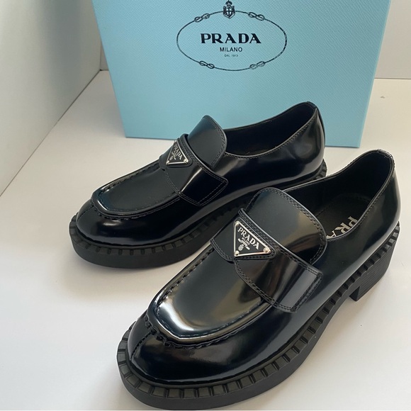 Shoes - Prada Black Loafers